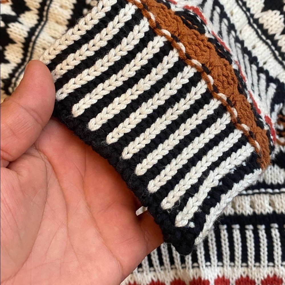 Marc New York Striped Sweater - Black, Red, Cream - Picture 16 of 17